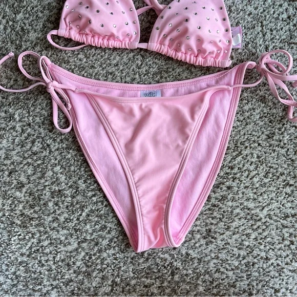 EUC Women's Wild Fable Pink Bikini Bottoms size S - Picture 3 of 4